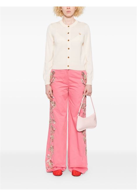 baby fox regular cardigan woman pearl pink MAISON KITSUNÉ | PW00502KT11810306